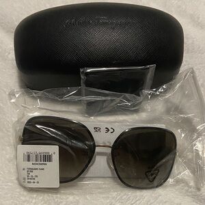 Salvatore Ferragamo Black Frame with Dark Gradient Lenses Women's Sunglasses